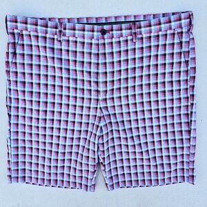 Men's Pink Plaid Golf Shorts